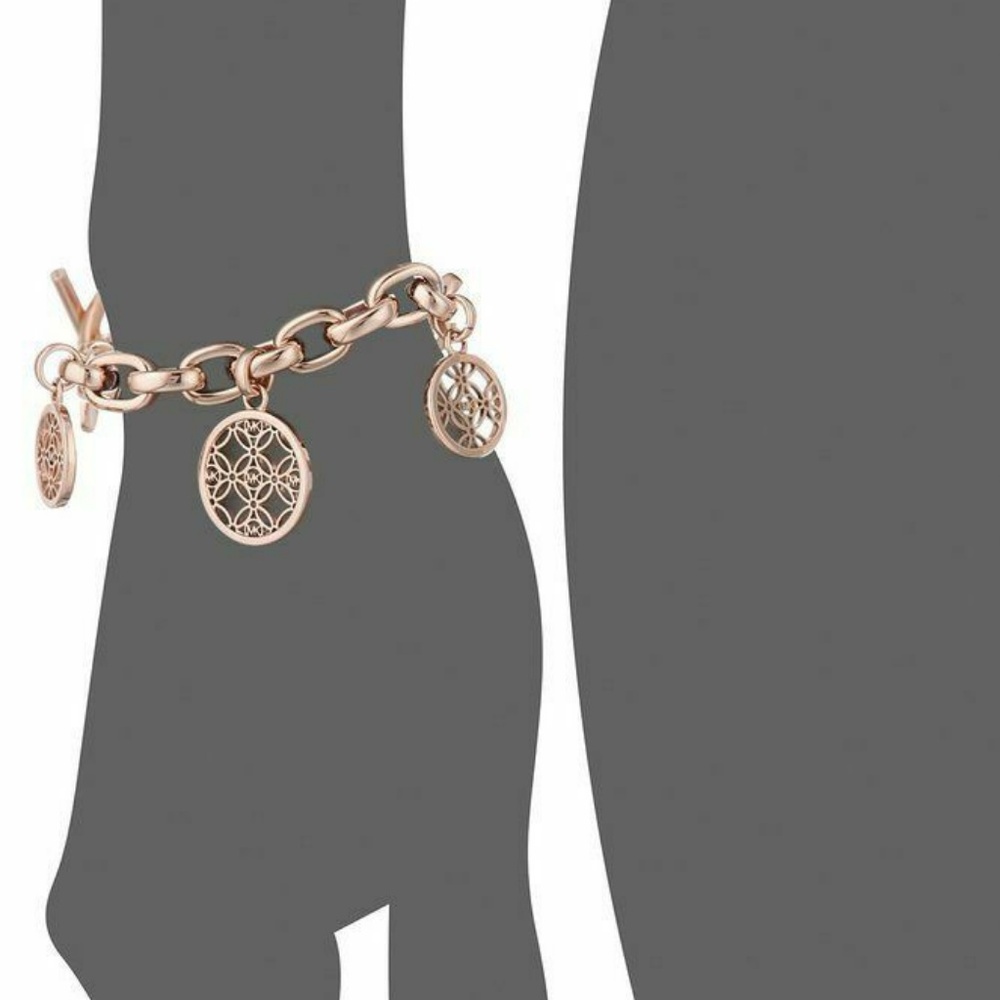Michael Kors Mk Monogram Disc Charm Link Bracletet